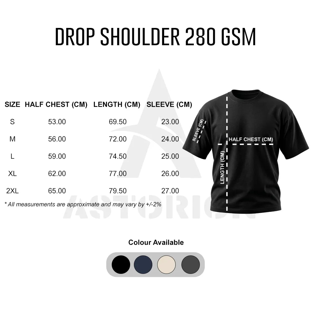 Drop Shoulder (Black) 1280-BL