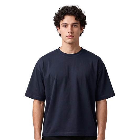 Drop Shoulder Tee (Dark Navy)