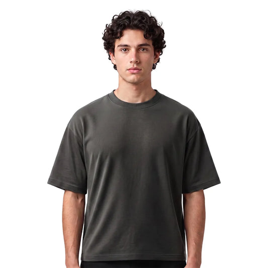 Drop Shoulder Tee (Charcoal)