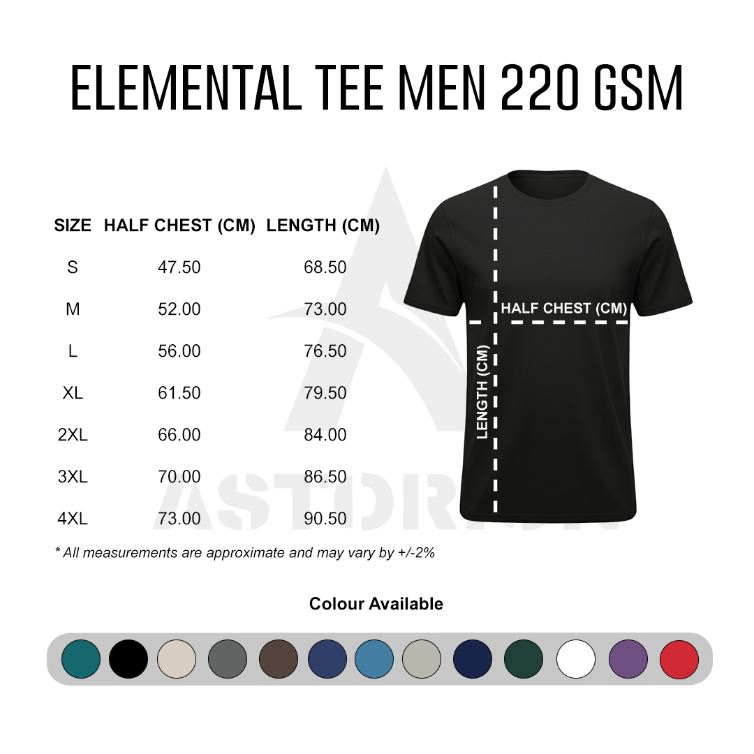 Astorion Elemental Tee – 220 GSM | 100% Australian Combed Cotton – Red