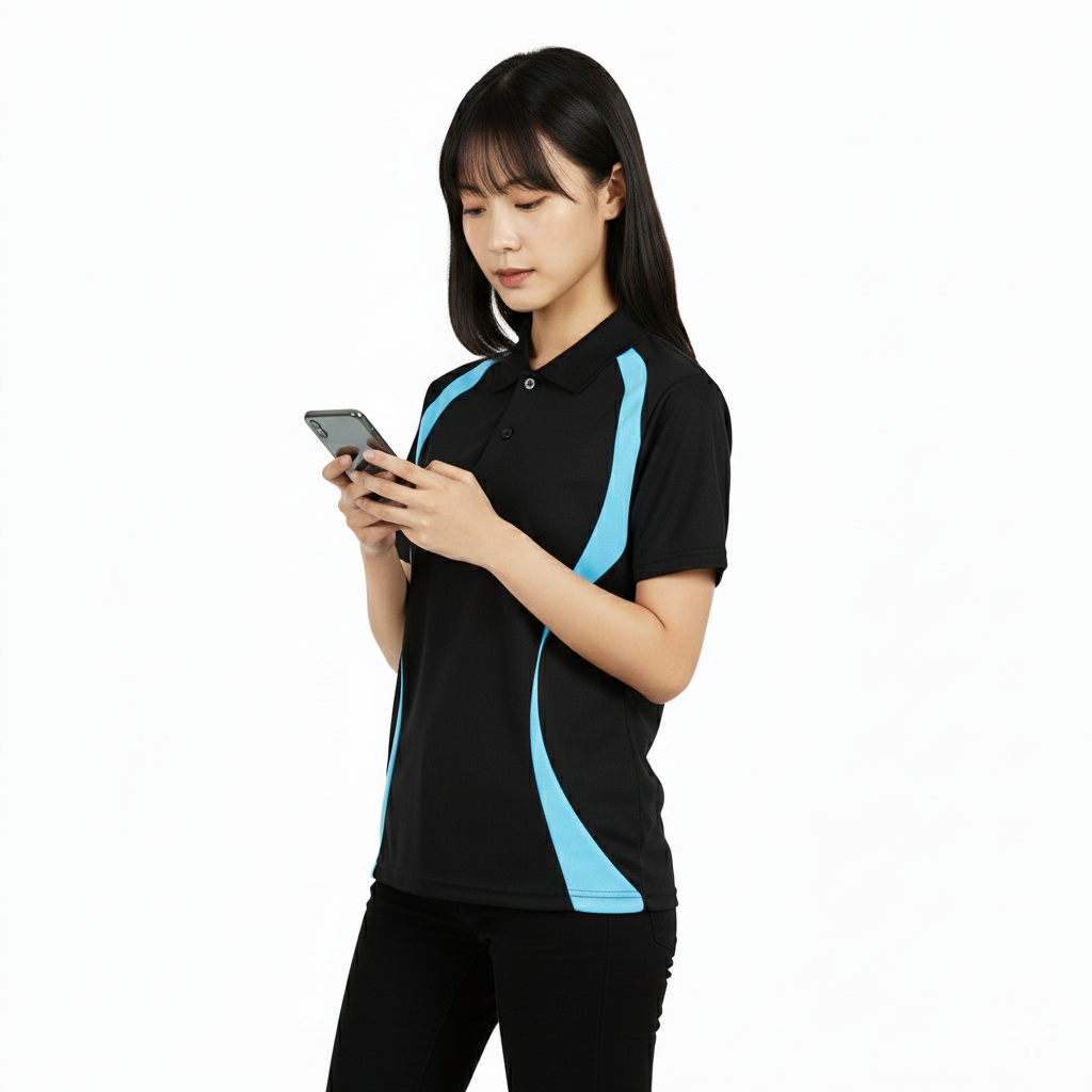 Flex-Fit (Black & Aqua) For Women